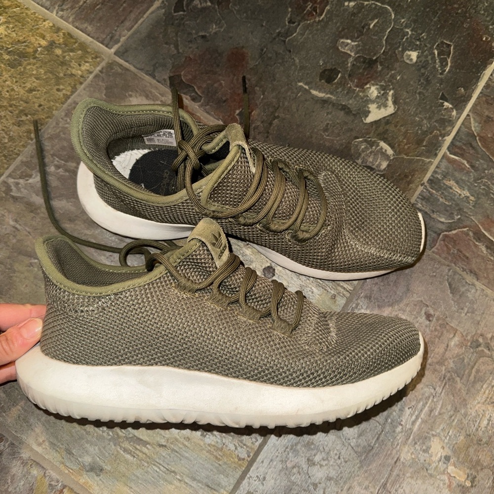 Olive Green adidas Tubular Sneakers